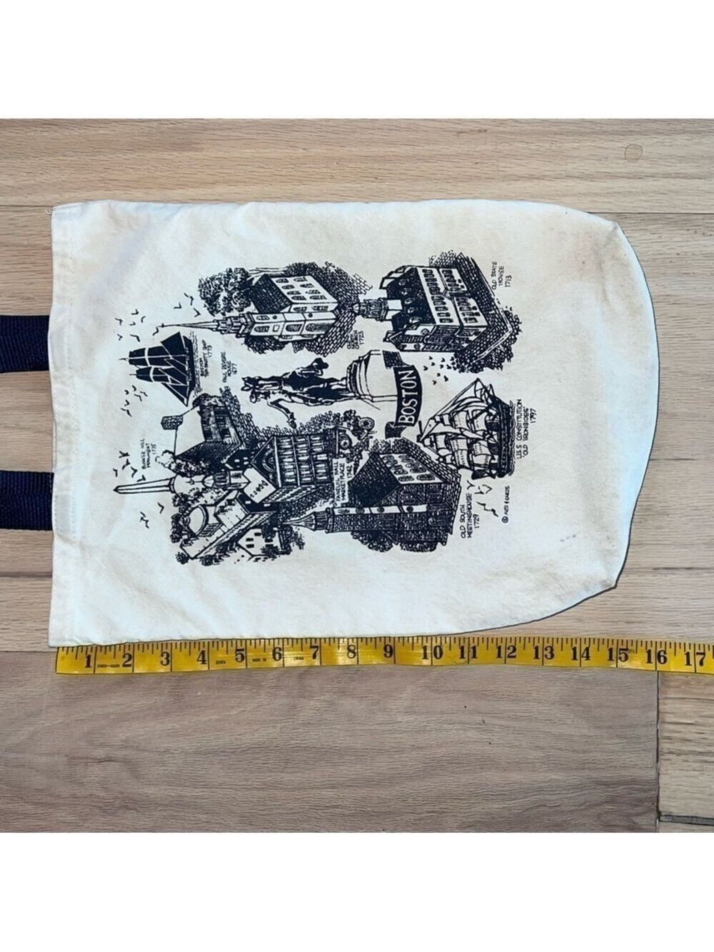 Vintage Boston Massachusetts Travel Tote Bag - Picture 4 of 4